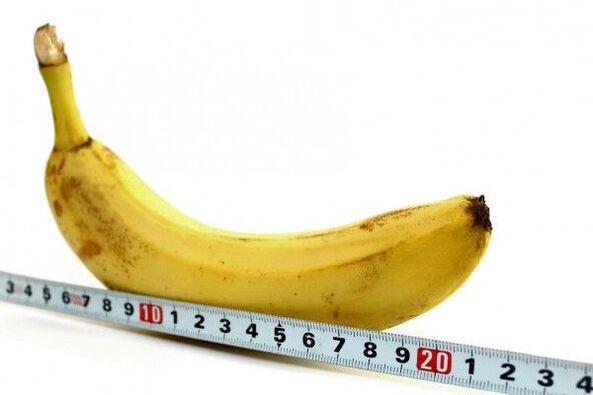 Μέτρηση πέους χρησιμοποιώντας μια μπανάνα ως παράδειγμα